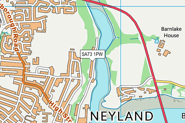 SA73 1PW map - OS VectorMap District (Ordnance Survey)