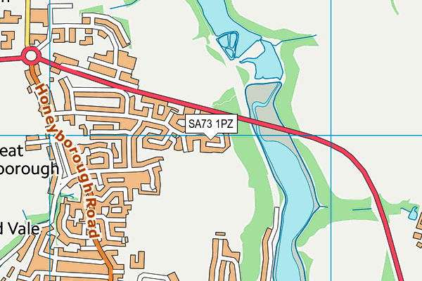 SA73 1PZ map - OS VectorMap District (Ordnance Survey)