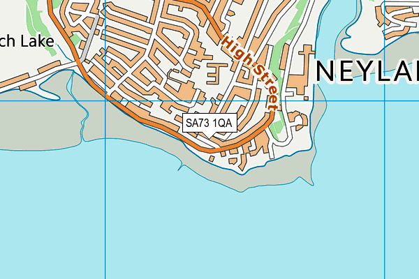 SA73 1QA map - OS VectorMap District (Ordnance Survey)