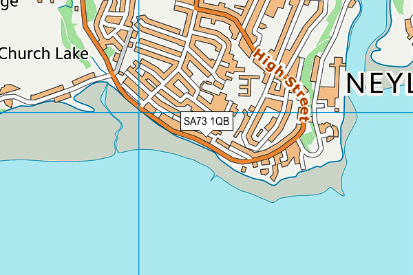 SA73 1QB map - OS VectorMap District (Ordnance Survey)