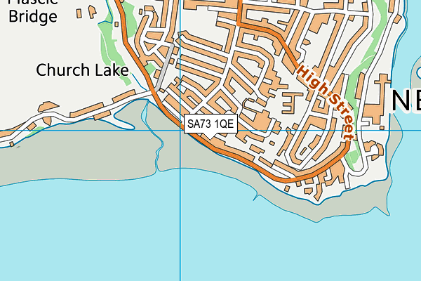 SA73 1QE map - OS VectorMap District (Ordnance Survey)