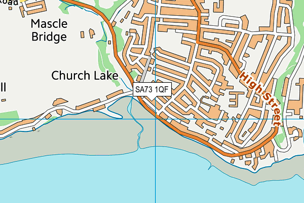 SA73 1QF map - OS VectorMap District (Ordnance Survey)