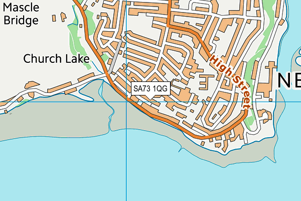 SA73 1QG map - OS VectorMap District (Ordnance Survey)