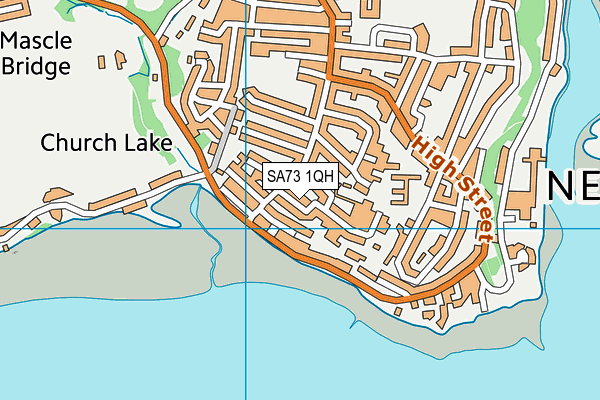 SA73 1QH map - OS VectorMap District (Ordnance Survey)