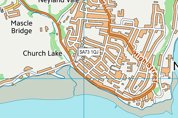 SA73 1QJ map - OS VectorMap District (Ordnance Survey)