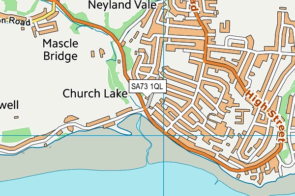 SA73 1QL map - OS VectorMap District (Ordnance Survey)