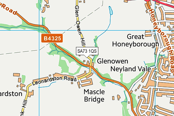 SA73 1QS map - OS VectorMap District (Ordnance Survey)