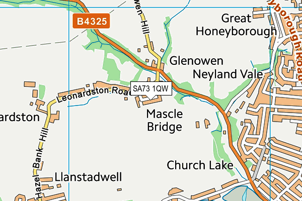 SA73 1QW map - OS VectorMap District (Ordnance Survey)