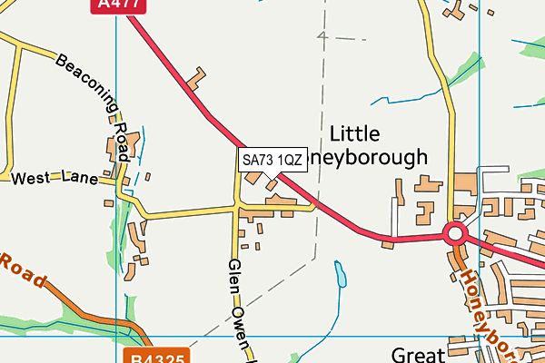 SA73 1QZ map - OS VectorMap District (Ordnance Survey)