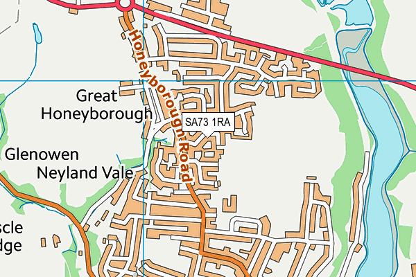 SA73 1RA map - OS VectorMap District (Ordnance Survey)