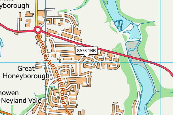 SA73 1RB map - OS VectorMap District (Ordnance Survey)