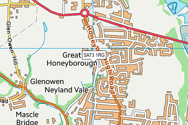 SA73 1RG map - OS VectorMap District (Ordnance Survey)