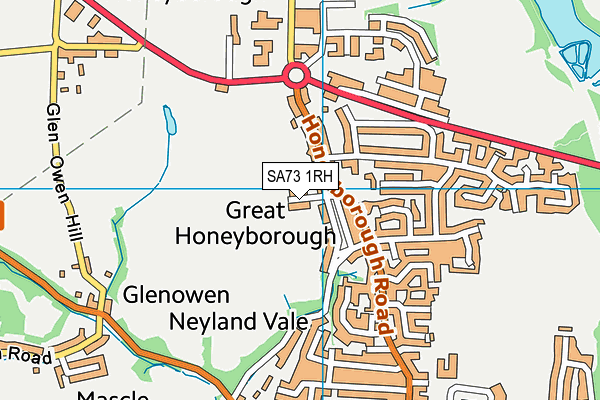 SA73 1RH map - OS VectorMap District (Ordnance Survey)