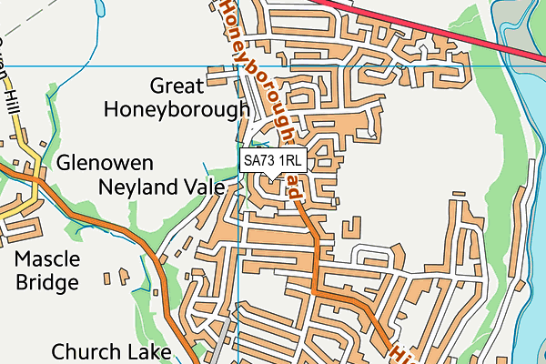 SA73 1RL map - OS VectorMap District (Ordnance Survey)