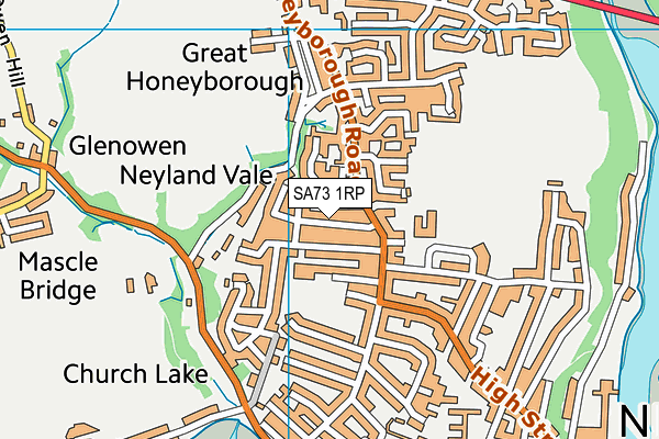 SA73 1RP map - OS VectorMap District (Ordnance Survey)