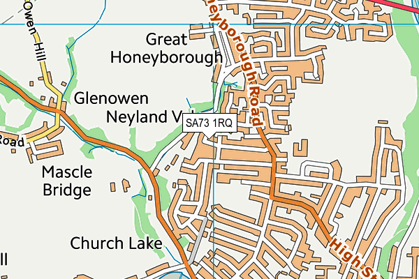 SA73 1RQ map - OS VectorMap District (Ordnance Survey)