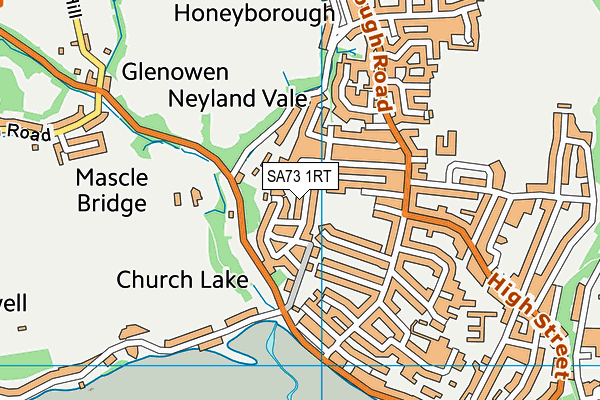 SA73 1RT map - OS VectorMap District (Ordnance Survey)