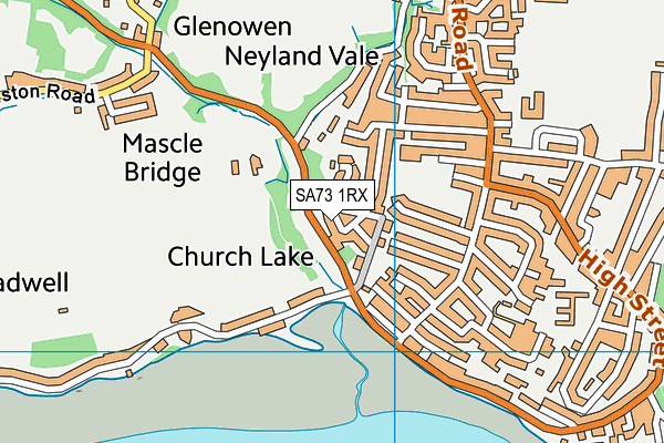 SA73 1RX map - OS VectorMap District (Ordnance Survey)