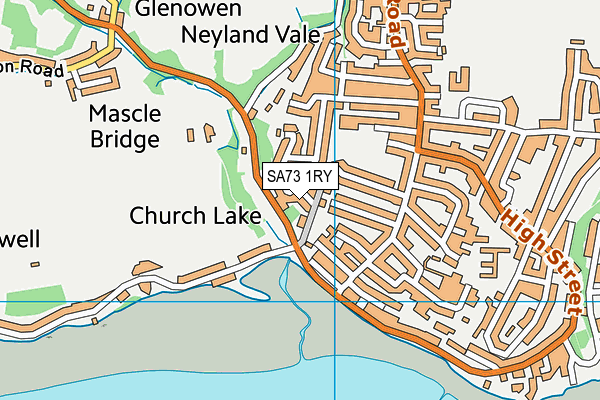 SA73 1RY map - OS VectorMap District (Ordnance Survey)