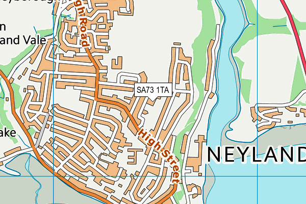 SA73 1TA map - OS VectorMap District (Ordnance Survey)