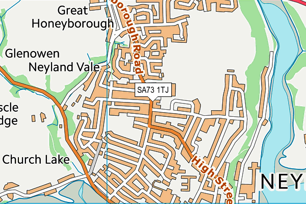 SA73 1TJ map - OS VectorMap District (Ordnance Survey)