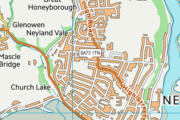 SA73 1TN map - OS VectorMap District (Ordnance Survey)