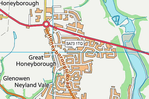 SA73 1TQ map - OS VectorMap District (Ordnance Survey)