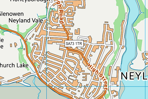 SA73 1TR map - OS VectorMap District (Ordnance Survey)