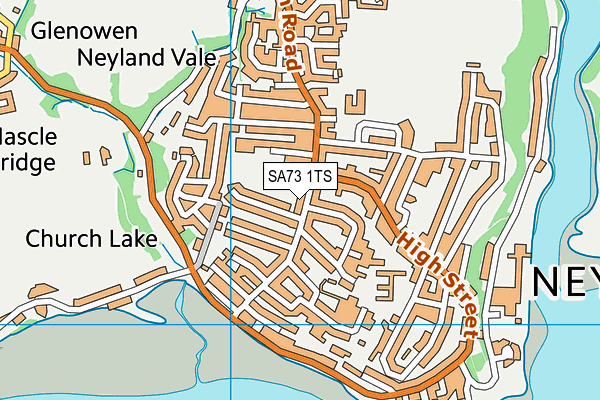 SA73 1TS map - OS VectorMap District (Ordnance Survey)