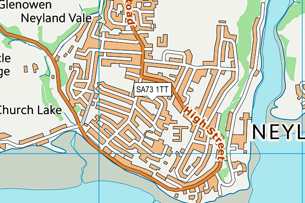 SA73 1TT map - OS VectorMap District (Ordnance Survey)