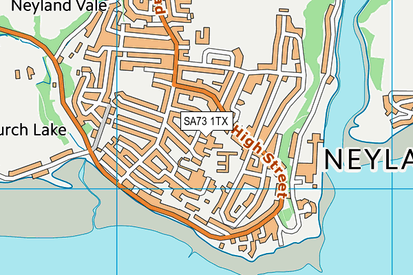 SA73 1TX map - OS VectorMap District (Ordnance Survey)