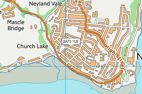 SA73 1UE map - OS VectorMap District (Ordnance Survey)