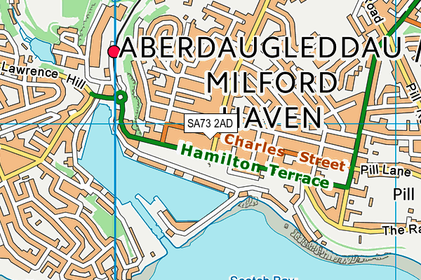 SA73 2AD map - OS VectorMap District (Ordnance Survey)