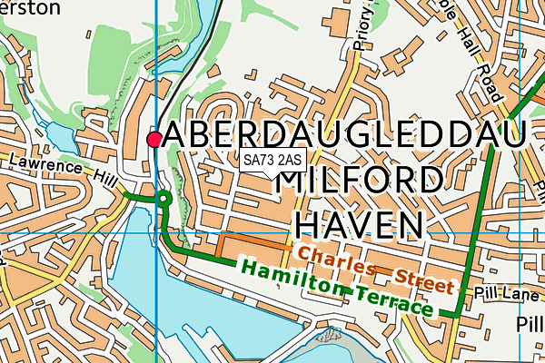 SA73 2AS map - OS VectorMap District (Ordnance Survey)