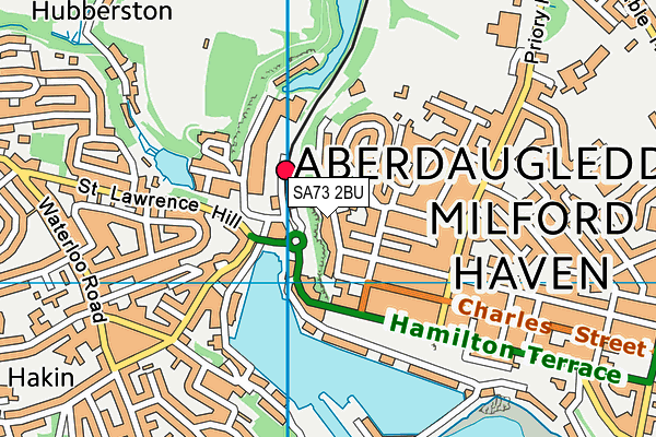 SA73 2BU map - OS VectorMap District (Ordnance Survey)