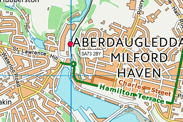 SA73 2BY map - OS VectorMap District (Ordnance Survey)