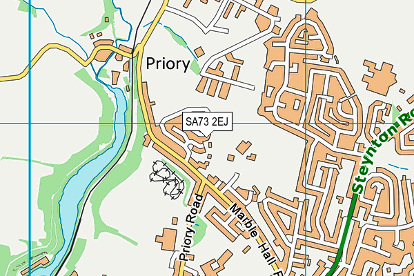 SA73 2EJ map - OS VectorMap District (Ordnance Survey)