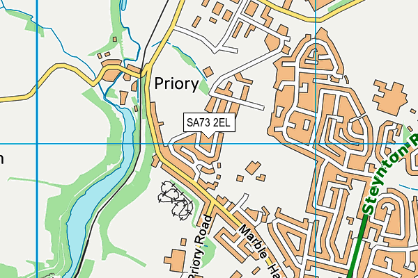 SA73 2EL map - OS VectorMap District (Ordnance Survey)