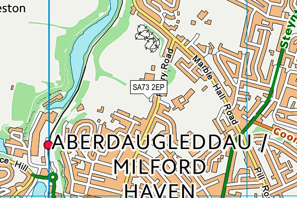 SA73 2EP map - OS VectorMap District (Ordnance Survey)