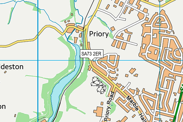 SA73 2ER map - OS VectorMap District (Ordnance Survey)