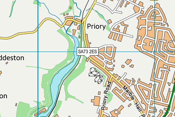 SA73 2ES map - OS VectorMap District (Ordnance Survey)