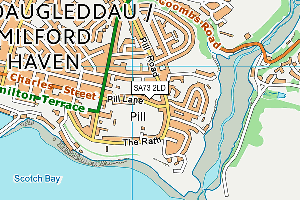 SA73 2LD map - OS VectorMap District (Ordnance Survey)