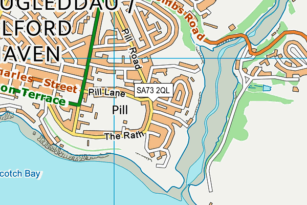 SA73 2QL map - OS VectorMap District (Ordnance Survey)