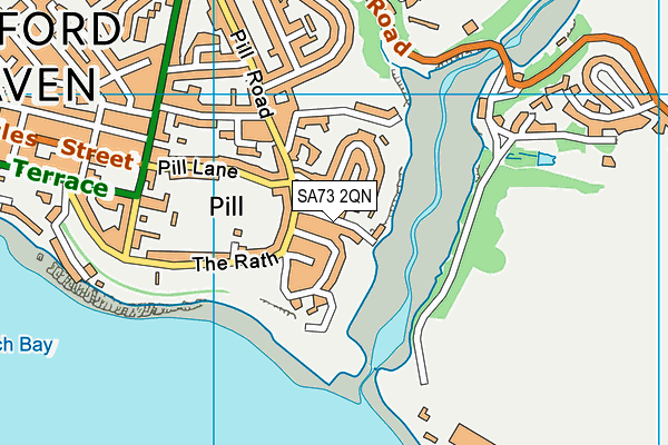 SA73 2QN map - OS VectorMap District (Ordnance Survey)