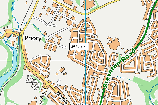 SA73 2RF map - OS VectorMap District (Ordnance Survey)