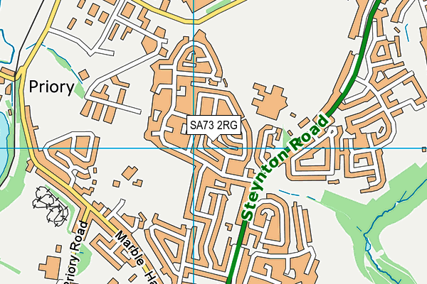 SA73 2RG map - OS VectorMap District (Ordnance Survey)