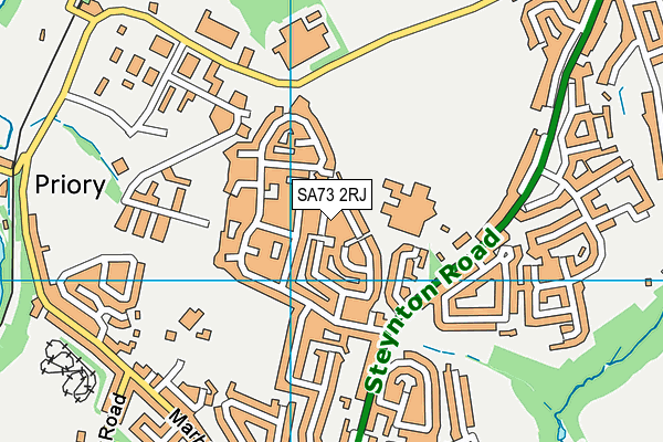 SA73 2RJ map - OS VectorMap District (Ordnance Survey)