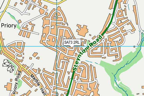 SA73 2RL map - OS VectorMap District (Ordnance Survey)
