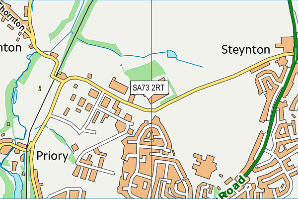 SA73 2RT map - OS VectorMap District (Ordnance Survey)