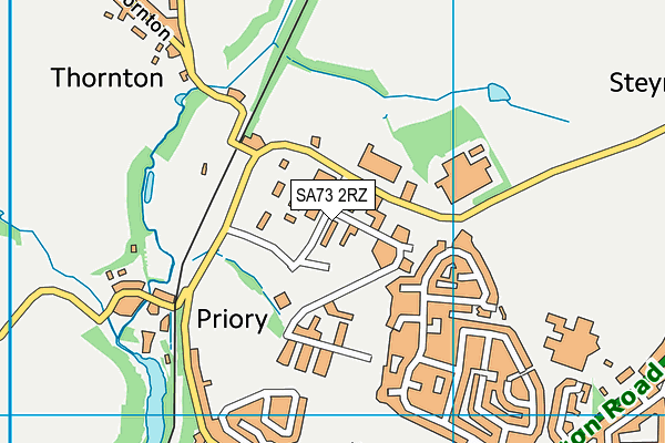 SA73 2RZ map - OS VectorMap District (Ordnance Survey)